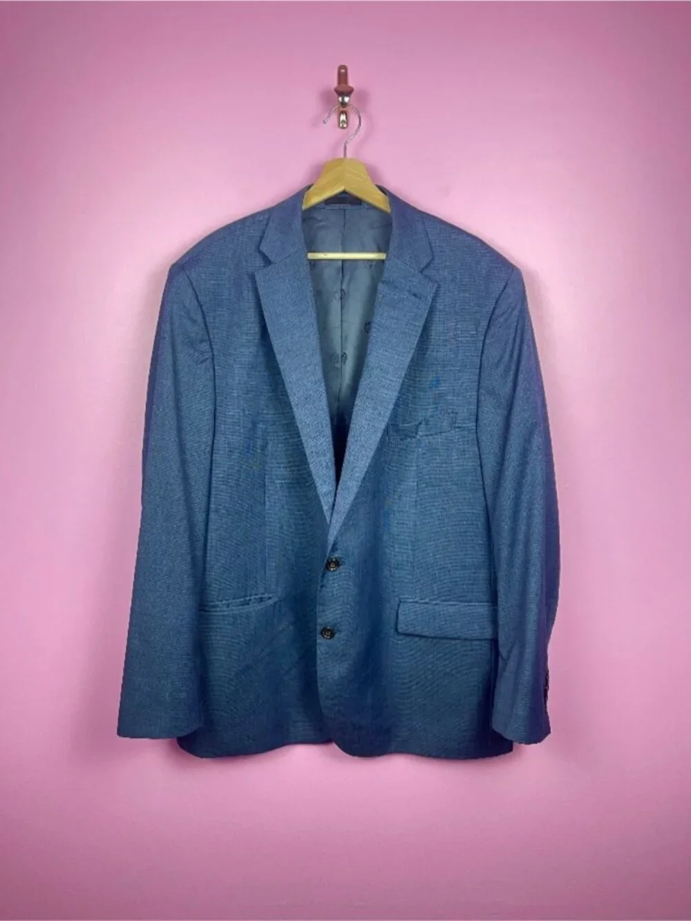 Lauren Ralph Lauren Black Label Wool Blend Blazer Jacket Blue Men’s 50L
